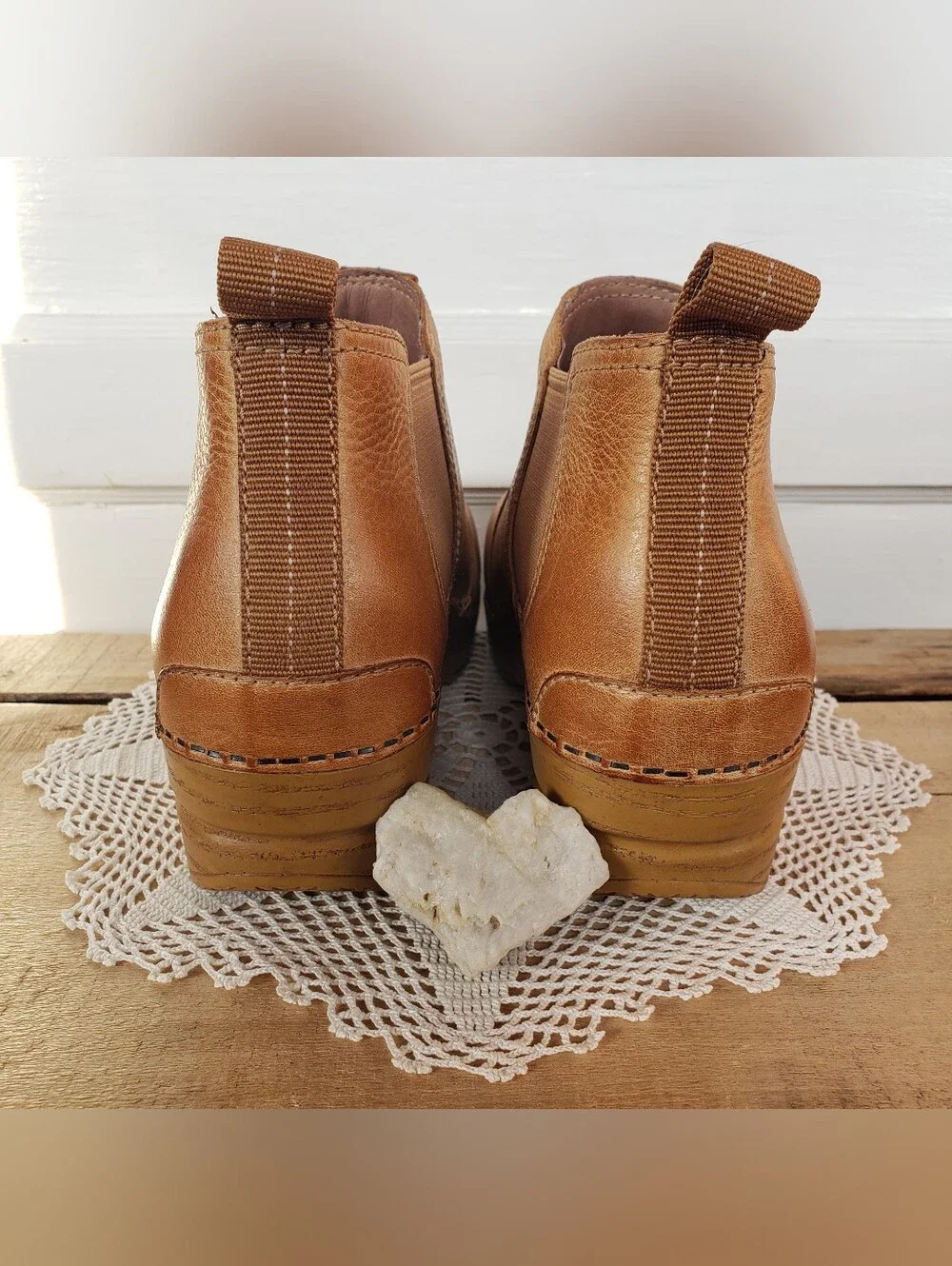 🌻for Sarah🌻Dansko FRANKIE Honey Pro Clog Booties Chelsea Ankle Boho Cottage 37